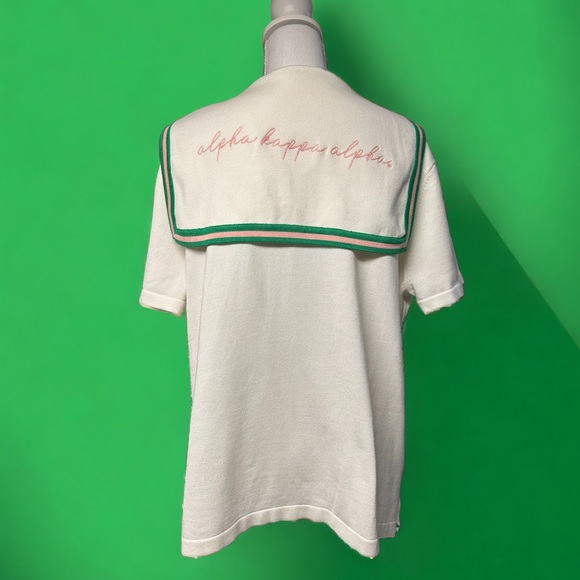 Alpha Kappa Alpha AKA Sailor Collar Polo Shirt - Picture 2 of 7